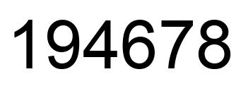 Número 194678 imagen negro
