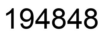Number 194848 black image