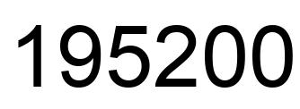 Number 195200 black image