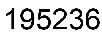 Number 195236 black image