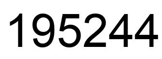 Number 195244 black image