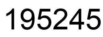 Number 195245 black image