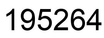 Número 195264 imagen negro