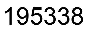 Number 195338 black image