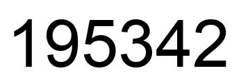 Number 195342 black image