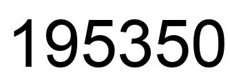 Number 195350 black image