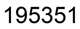 Number 195351 black image
