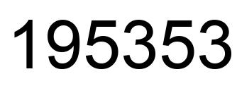Number 195353 black image