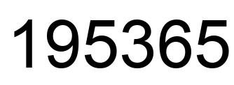Número 195365 imagen negro