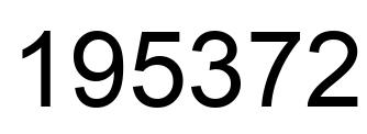 Number 195372 black image