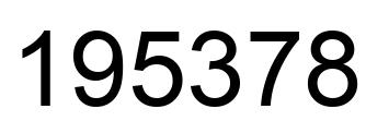 Number 195378 black image