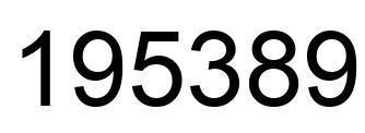 Number 195389 black image