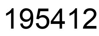 Number 195412 black image
