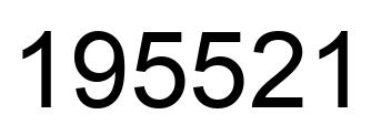 Number 195521 black image
