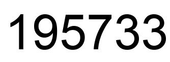 Number 195733 black image