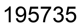 Number 195735 black image