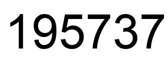 Number 195737 black image