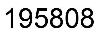 Number 195808 black image