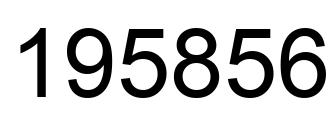 Number 195856 black image