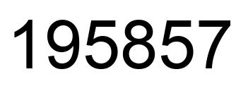 Number 195857 black image