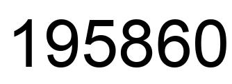 Number 195860 black image