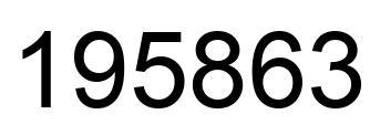 Number 195863 black image