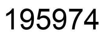 Number 195974 black image