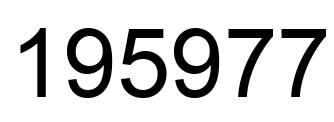Number 195977 black image