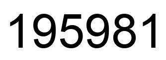 Number 195981 black image