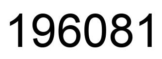 Number 196081 black image