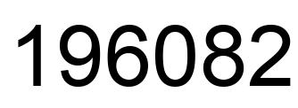 Number 196082 black image