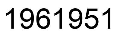 Number 1961951 black image
