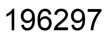 Number 196297 black image