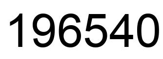 Number 196540 black image