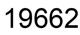 Number 19662 black image