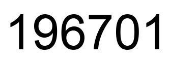 Number 196701 black image