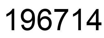 Number 196714 black image