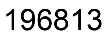 Number 196813 black image