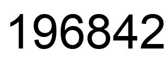 Number 196842 black image
