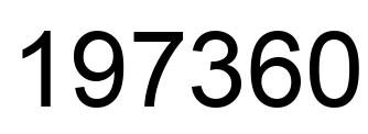 Number 197360 black image