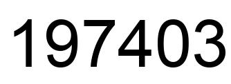 Number 197403 black image