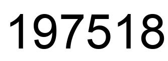 Number 197518 black image