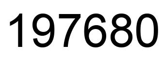 Number 197680 black image