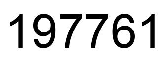 Number 197761 black image