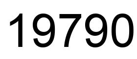 Número 19790 imagen negro