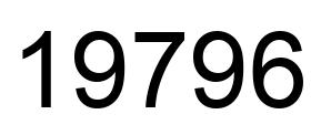 Número 19796 imagen negro