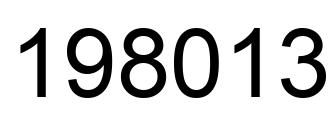 Number 198013 black image