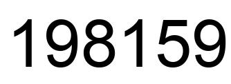 Number 198159 black image