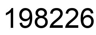 Number 198226 black image