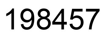 Number 198457 black image